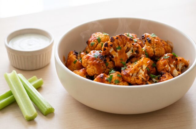 Crispy Air Fryer Buffalo Cauliflower