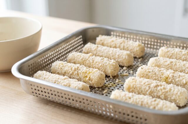 Air Fryer Mozzarella Sticks — Air fry until golden