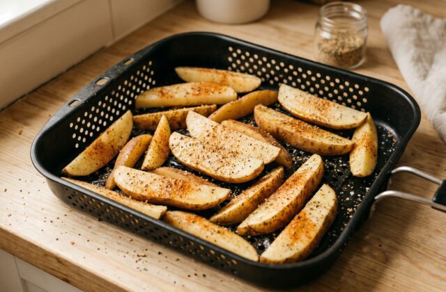 Air Fryer Potato Wedges — Air fry until golden