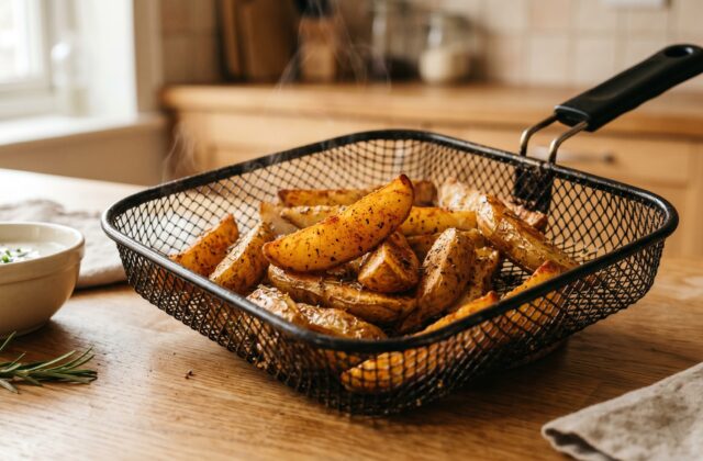 Air Fryer Potato Wedges — Air fry until golden
