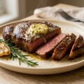 Air Fryer Steak with Garlic Butter