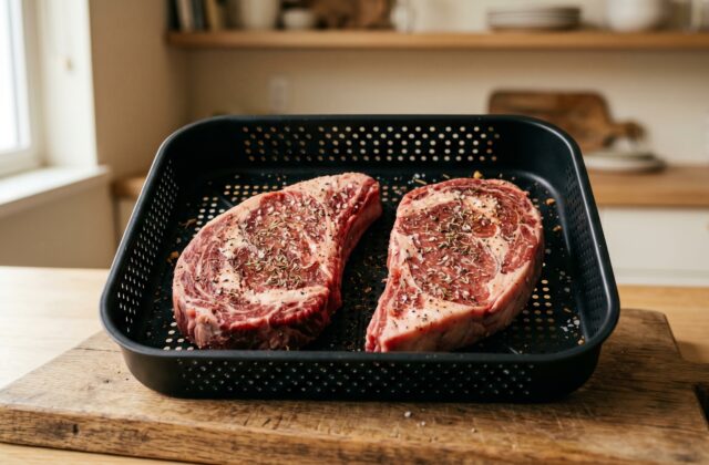 Air Fryer Steak with Garlic Butter — Air fry to your doneness