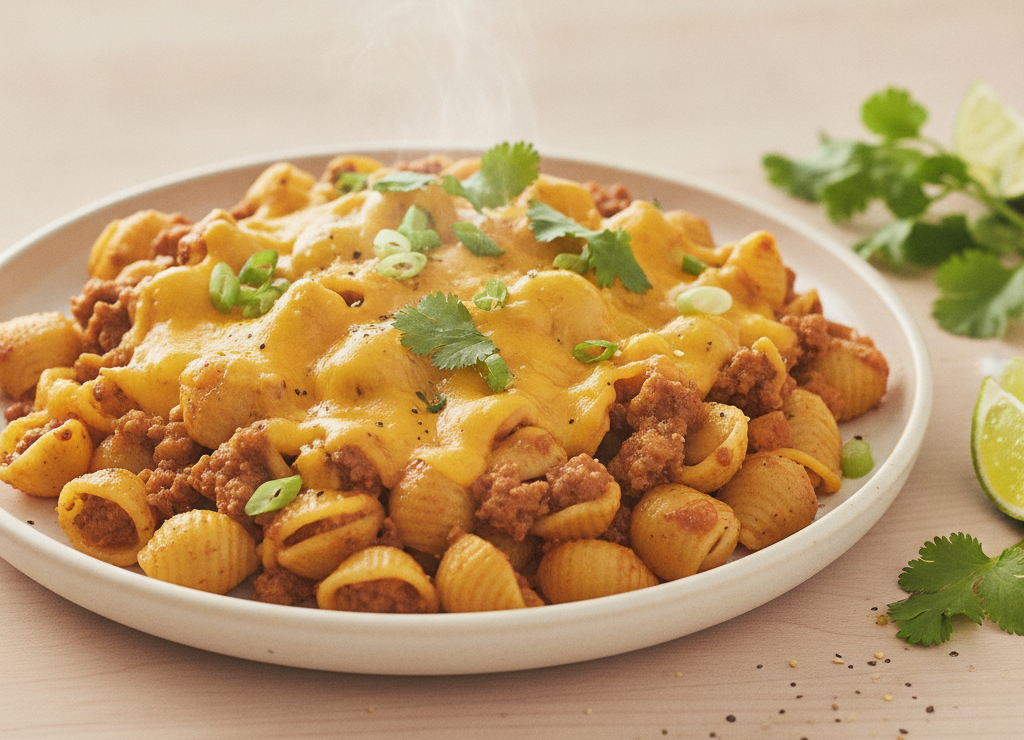 one pot beef taco pasta