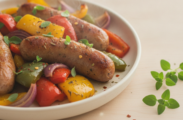 Sheet-Pan Sausage and Peppers